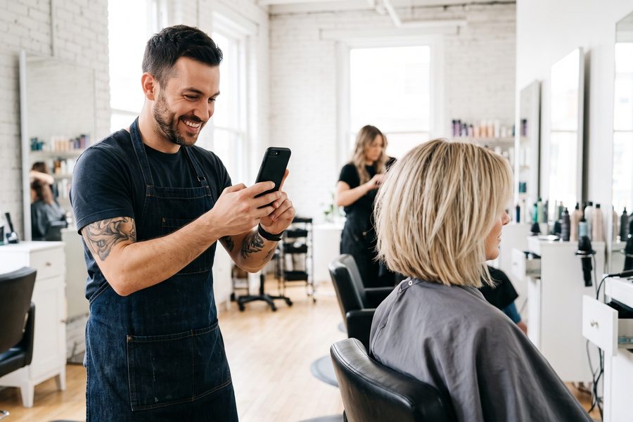 Un salon de coiffure